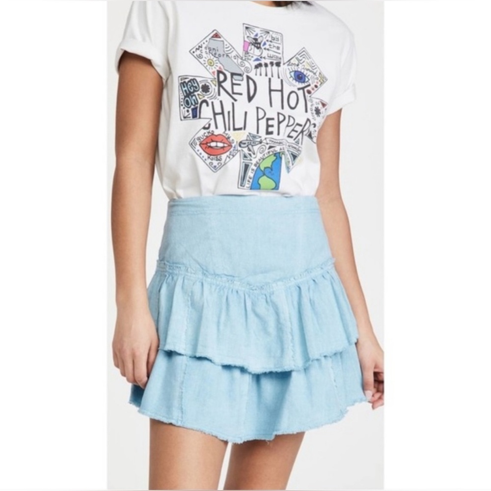 Ruffles In The Sand Denim Skirt - Picture 5 of 11